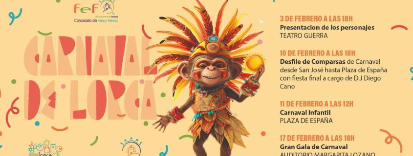 Lorca acogerá el sábado el Gran Carnaval con la participación de 20 efectivos y más de 1.800 comparsas
