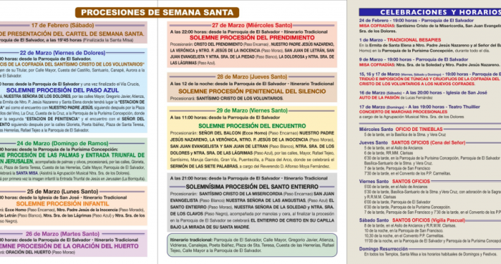 Semana Santa de Caravaca de la Cruz 2024. Información de interés.