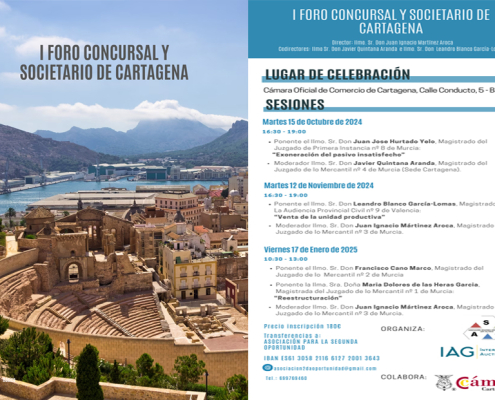 Voy al foro corporativo de bancarrota y Cartagena