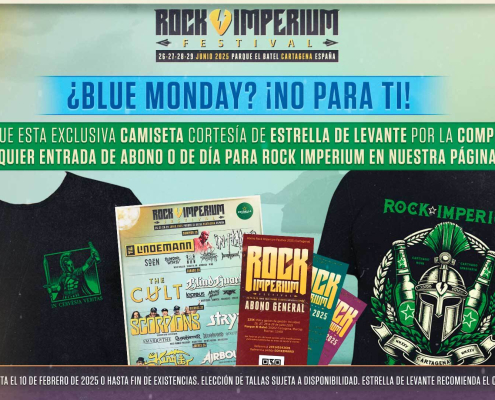 Obtenga un festival exclusivo de Rock Imperium x Estrella de Levante T -Shirt en cada entrada