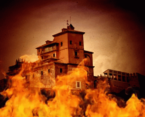 ¡Fire en el castillo de Caravaca!