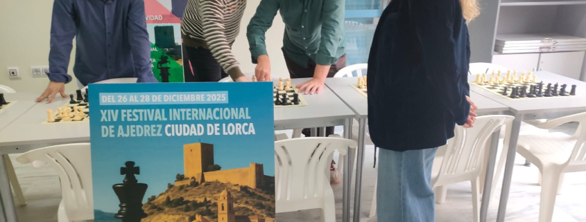El XIV Festival Internacional de Ajedrez ''Ciudad de Lorca'' abre su sede en el CD Felipe VI del 26 al 28 de diciembre