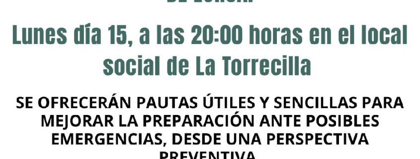 El Ayuntamiento de Lorca continúa desarrollando el ''Plan de Formación en Autoprotección y Emergencias'' para los vecinos del barrio