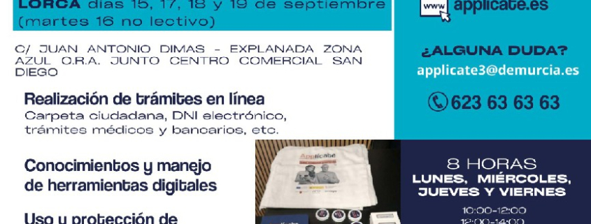 El Gobierno de Lorca sigue apoyando la difusión de las nuevas tecnologías entre colectivos vulnerables con formación gratuita