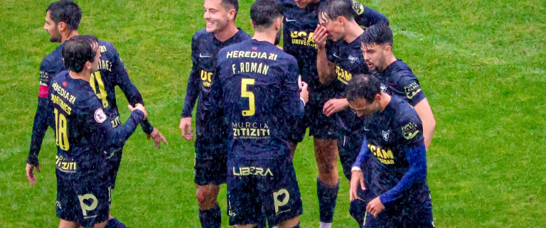 Celebración del equipo en Nuevo Colombino