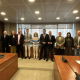 El presidente de la Comunidad de Regantes de Cartagena, Manuel Martínez Madrid, con miembros de la Comisión Especial de Estudio sobre la situación del trasvase Tajo-Segura tras las últimas medidas anunciadas por el Ministerio de Transición Ecológica