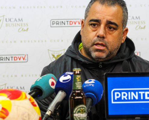 Germán Crespo en la sala de prensa de Heredia 21 La Condomina