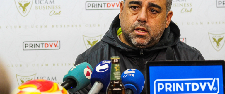 Germán Crespo en la sala de prensa de Heredia 21 La Condomina