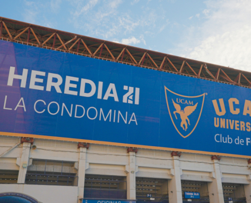 Lienzo del nuevo nombre del estadio Heredia 21 La Condomina