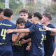 Celebración del gol del Juvenil A