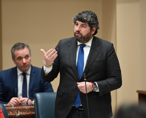 López Miras compareció hoy en el pleno de la Asamblea Regional