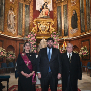 El presidente de la Comunidad, Fernando López Miras, asiste en Cartagena al acto de entrega de la onza de oro ante la patrona, la Virgen de la Ca...