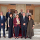 La presidenta de la Asamblea Regional de Murcia, Visitación Martínez, con la Junta Directiva del Colegio Oficial de Graduados Sociales de Murcia