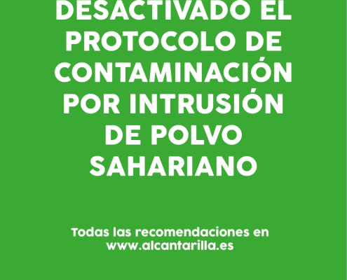 Protocolo de contaminación desactivado por la intrusión de polvo sahariano
