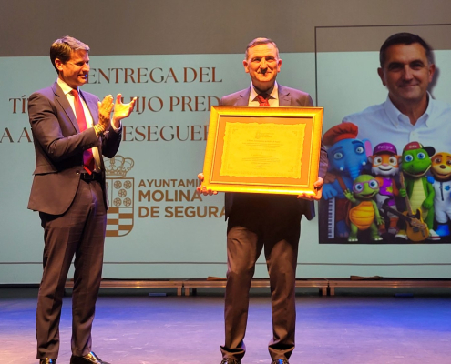 Título Hijo Predilecto Molina Acto de entrega a Andrés Meseguer Lozano Foto1