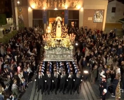 El Viernes Doloroso las dos primeras procesiones recorren las calles de Alcantarilla