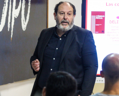 Charla de integridad en la sala de prensa del estadio Heredia 21 La Condomina