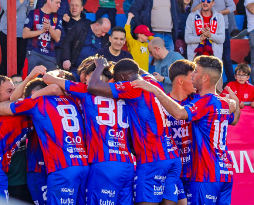 Celebración del gol del Yeclano Deportivo
