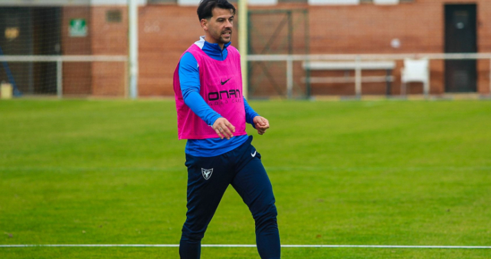 José Ruiz durante el entrenamiento en El Mayayo