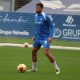 Javi Ramírez durante un entrenamiento en La Condomina
