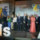 Foto de los premiados, entre ellos Ginesa Martínez del Vas, directora de la Cátedra y vicedecana del Grado en Turismo y Gestión de Empresas Turísticas de la UCAM y Miguel Puig-Cabrera, profesor de la Universidad de Sevilla, ambos autores junto a otros profesionales.