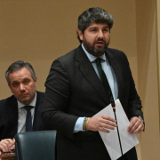 El presidente de la Comunidad, Fernando López Miras, compareció hoy en el pleno de la Asamblea Regional