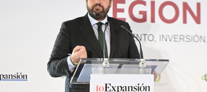 López Miras inaugura el “Foro de la Región de Murcia: crecimiento, inversión, innovación”, organizado por el diario Expansión