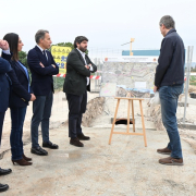 López Miras visita las obras del segundo tramo del Colector Sur de Lorca