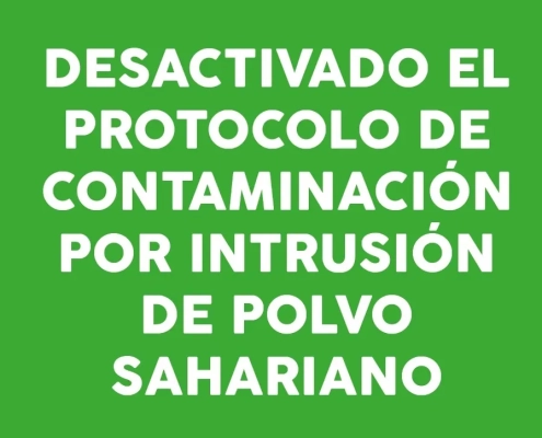 Protocolo de contaminación desactivado por la intrusión de polvo sahariano