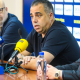 Germán Crespo durante la rueda de prensa ante el UCAM Murcia CF - Real Jaén