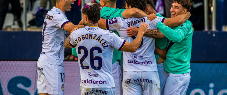 Celebración del gol del Real Jaén