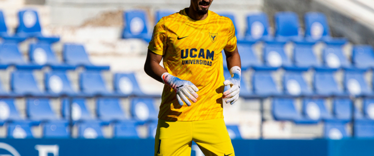 Ackermann durante un partido en el estadio Heredia 21 La Condomina