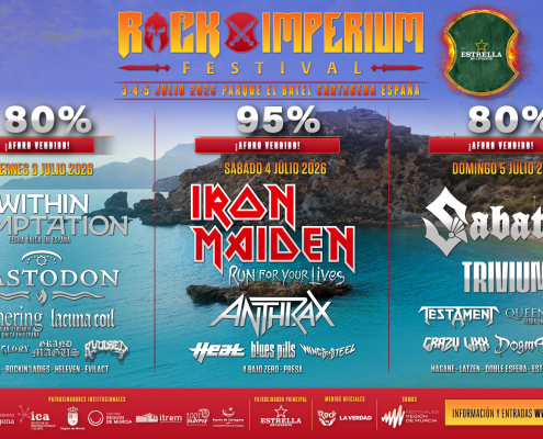 ROCK IMPERIUM FESTIVAL ESTÁ AGOTADO A DOS MESES DE SU ENCUENTRO EN CARTAGENA