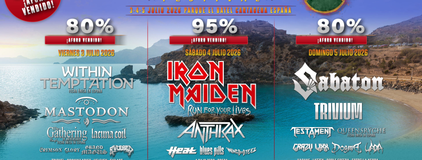 ROCK IMPERIUM FESTIVAL ESTÁ AGOTADO A DOS MESES DE SU ENCUENTRO EN CARTAGENA