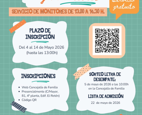 Familia Molina Servicio 'Corresponsables 90 minutos' junio 2026 Plazo inscripción CARTEL