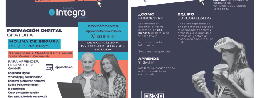 TIC Molina Jornadas gratuitas para mayores 'Applícate' CARTEL