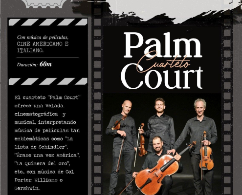Teatro Concierto 'Música y cine mudo' Palm Court Cuarteto 7may26 CARTEL