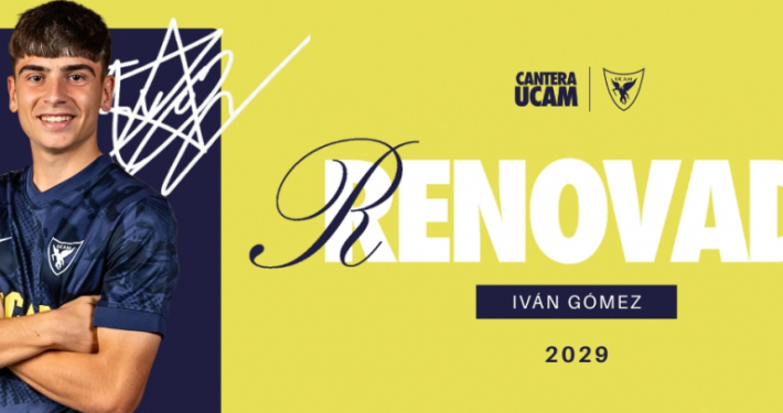 Iván Gómez seguirá defendiendo la camiseta del UCAM Murcia CF hasta 2029